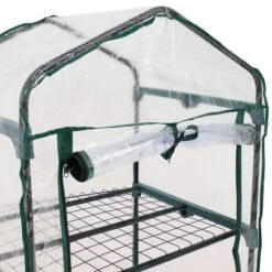Sunnydaze Decor Sunnydaze Outdoor Portable Growing Rack 3-Tier Greenhouse With Roll-Up Door - 3 Shelves - Clear -Furniture GUEST b3b1313d 70da 414c b690 425b6aa00109