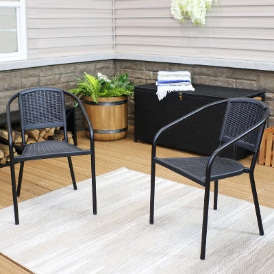 Sunnydaze Decor Sunnydaze Steel Frame And Polypropylene Seat And Back Aderes Outdoor Patio Arm Chair 3 Sunnydaze Decor Sunnydaze Steel Frame And Polypropylene Seat And Back Aderes Outdoor Patio Arm Chair