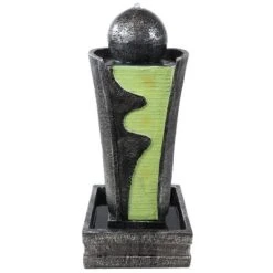 Sunnydaze Decor Sunnydaze 39"H Electric Polyresin Art Deco Modern Rippling Stream Outdoor Water Fountain -Furniture GUEST b9354ca7 52ad 4b68 82d0 44129b90f40d