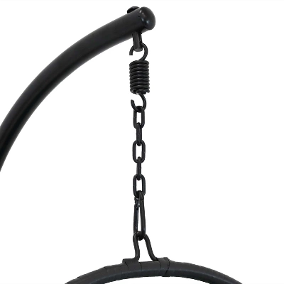 Sunnydaze Decor Sunnydaze Outdoor Resin Wicker Patio Dalia Hanging Basket Egg Chair With Cushions And Headrest - Teal - 2pc 4 Sunnydaze Decor Sunnydaze Outdoor Resin Wicker Patio Dalia Hanging Basket Egg Chair With Cushions And Headrest - Teal - 2pc - Image 2