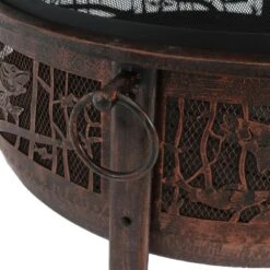 Sunnydaze Decor Sunnydaze Outdoor Camping Or Backyard Steel Northwoods Fishing Fire Pit With Spark Screen - 30" - Bronze 13 Sunnydaze Decor Sunnydaze Outdoor Camping Or Backyard Steel Northwoods Fishing Fire Pit With Spark Screen - 30" - Bronze -Furniture GUEST b9ef0a35 0a17 45dd b409 0795e9631ca9