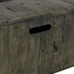 Sunnydaze Decor Sunnydaze Rustic Rectangular Propane Gas Fire Pit Table With Outdoor Weather-Resistant Durable Cover And Lava Rocks - 48" L - Faux Wood -Furniture GUEST bb73dee9 22c5 4620 8231 15dfa106e2f7