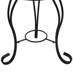 Sunnydaze Decor Sunnydaze Indoor/Outdoor Steel Frame Decorative Antique Ceramic Tile Top Side Table - 12" -Furniture GUEST bc9d724b e3d6 4f10 bbe4 151be3047b9f