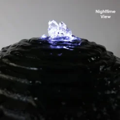 Sunnydaze Decor Sunnydaze Outdoor Polyresin Solar Powered Pedestal And Ball Modern Water Fountain With LED Lights - 31" -Furniture GUEST bde45333 062a 4ac3 99c3 1f41da1e0986