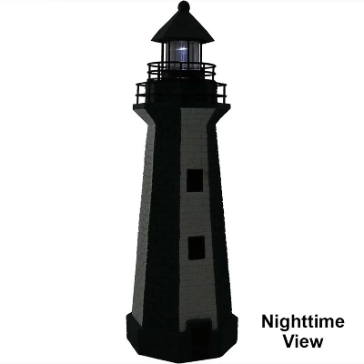 Sunnydaze Decor Sunnydaze Outdoor Backyard Garden Nautical Lighthouse Solar LED Pathlight Statue Figurine - 36" 4 Sunnydaze Decor Sunnydaze Outdoor Backyard Garden Nautical Lighthouse Solar LED Pathlight Statue Figurine - 36" - Image 2