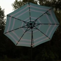 Sunnydaze Decor Sunnydaze Outdoor Aluminum Patio Umbrella With Solar LED Lights, Tilt, And Crank - 9' 25 Sunnydaze Decor Sunnydaze Outdoor Aluminum Patio Umbrella With Solar LED Lights, Tilt, And Crank - 9' -Furniture GUEST bff27081 bb7c 4b0e a83f 1eabc6274e1f