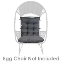 Sunnydaze Decor Sunnydaze Outdoor Egg Chair Polyester Replacement Cushion - Gray -Furniture GUEST c0a93be1 4984 44fe af37 0398d145c7b7