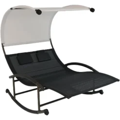 Sunnydaze Decor Sunnydaze Outdoor Double Chaise Lounge Bed With Canopy Shade And Headrest Pillows, Black 23 Sunnydaze Decor Sunnydaze Outdoor Double Chaise Lounge Bed With Canopy Shade And Headrest Pillows, Black -Furniture GUEST c0bfecf2 431f 420b b83b f69d46f73a6f