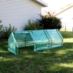 Sunnydaze Decor Sunnydaze Outdoor Portable Slanted Top Plant Shelter Mini Cloche Greenhouse With Zipper Doors - 36" - Green 20 Sunnydaze Decor Sunnydaze Outdoor Portable Slanted Top Plant Shelter Mini Cloche Greenhouse With Zipper Doors - 36" - Green -Furniture GUEST c38dd9f1 ecdb 4271 a10d 66d9bb061899