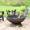 Sunnydaze Decor Sunnydaze Outdoor Camping Or Backyard Large Fire Pit Bowl With Spark Screen, Log Poker, And Metal Wood Grate - 30" - Bronze -Furniture GUEST c3a4a3d0 6ba3 447f b321 da430c19c9f3