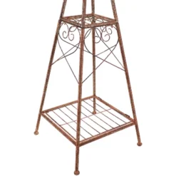 Sunnydaze Decor Sunnydaze Rustic Windmill Metal Outdoor Garden Statue With Tiers - 51" H - Brown/Copper -Furniture GUEST c41eef5f 6b10 41e5 b911 dabaa2659227