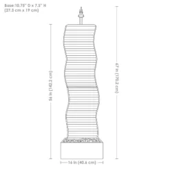 Sunnydaze Decor Sunnydaze 56" H Curved Ridge Slate Indoor Waterfall Fountain With Spotlight