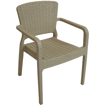 Sunnydaze Decor Sunnydaze Faux Wicker Rattan Design Plastic All-Weather Commercial-Grade Segonia Indoor/Outdoor Patio Dining Arm Chair 6 Sunnydaze Decor Sunnydaze Faux Wicker Rattan Design Plastic All-Weather Commercial-Grade Segonia Indoor/Outdoor Patio Dining Arm Chair - Image 4