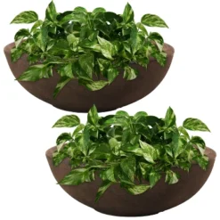 Sunnydaze Decor Sunnydaze Indoor/Outdoor Patio, Garden, Or Porch Weather-Resistant Double-Walled Percival Flower Pot Planter - 20.75" - Sable Finish -Furniture GUEST c56155b6 78dc 493d 9964 bb4c98718059