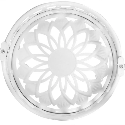 Sunnydaze Decor Sunnydaze Indoor/Outdoor Steel 4-Tiered Ferris Wheel Potted Flower Plant Stand Display - 28" - White 5 Sunnydaze Decor Sunnydaze Indoor/Outdoor Steel 4-Tiered Ferris Wheel Potted Flower Plant Stand Display - 28" - White - Image 3