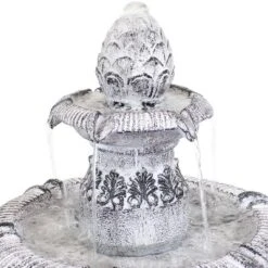 Sunnydaze Decor Sunnydaze 50"H Electric Fiberglass Reinforced Concrete 3-Tier Mediterranean-Inspired Outdoor Water Fountain -Furniture GUEST c79c6bc9 9cc7 4fc9 94e1 a6d599083c02