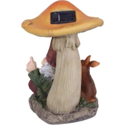 Sunnydaze Decor Sunnydaze Bernard The Bookworm Resin Indoor/Outdoor Garden Gnome With Mushroom And Solar Light - 16" H -Furniture GUEST c7b785ad c0e9 4a4f 98e0 8ced5d61e345
