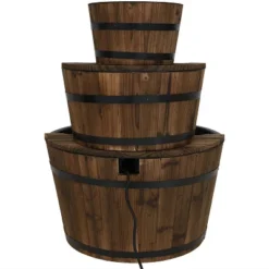 Sunnydaze Decor Sunnydaze 30"H Electric Wood Rustic Farmhouse Style 3-Tier Barrel Outdoor Water Fountain 14 Sunnydaze Decor Sunnydaze 30"H Electric Wood Rustic Farmhouse Style 3-Tier Barrel Outdoor Water Fountain -Furniture GUEST c7dd8742 0338 451e ad59 d1e1f64263bd