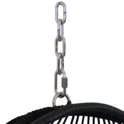 Sunnydaze Decor Sunnydaze Outdoor Resin Wicker Patio Julia Hanging Basket Egg Chair Swing With Cushions And Headrest - Red - 2pc -Furniture GUEST c840259c 6a63 40c6 aa4b f49c88a2bdee