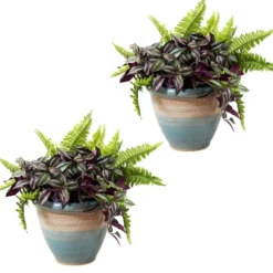 Sunnydaze Decor Sunnydaze Indoor/Outdoor Purlieu Decorative Glazed Ceramic Planters For Greenery Or Flowers - 12" -Furniture GUEST ca3a5521 814c 481e 8b1e 6860996358f1