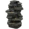 Sunnydaze Decor Sunnydaze 38"H Electric Polyresin And Fiberglass Stacked Shale Waterfall Outdoor Water Fountain With LED Lights -Furniture GUEST ca5dd8bd 39a3 475d 9a76 ec6540696f6b