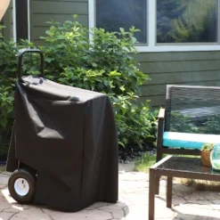 Sunnydaze Decor Sunnydaze Outdoor Firewood Log Rack Cart Carrier With Heavy-Duty Weather-Resistant Polyester Cover - Black -Furniture GUEST cb256b6d 700b 4dac b013 b11e4d59a739