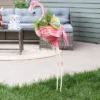 Sunnydaze Decor Sunnydaze Metal Pink Flamingo Outdoor Garden Statue With Flowerpot - 36" -Furniture GUEST cba3698e c096 404a 8e64 3d2fb4604d6f