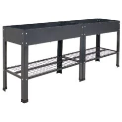 Sunnydaze Decor Sunnydaze Hot Dip Galvanized Steel Raised Garden Bed With Mesh Shelf - Set Of 2 -Furniture GUEST cbdc98a9 ee14 440d a385 6af6ea4f77f2