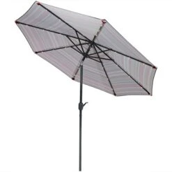 Sunnydaze Decor Sunnydaze Outdoor Aluminum Patio Umbrella With Solar LED Lights, Tilt, And Crank - 9' 32 Sunnydaze Decor Sunnydaze Outdoor Aluminum Patio Umbrella With Solar LED Lights, Tilt, And Crank - 9' -Furniture GUEST cc84df91 e844 49f2 b507 4646c7acb051