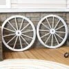 Sunnydaze Decor Sunnydaze Indoor/Outdoor Wooden Rustic Western Style Wagon Wheel Yard Landscape Porch Patio Decor - 30"