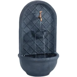 Sunnydaze Decor Sunnydaze 26"H Solar Polystone Messina Outdoor Wall-Mount Water Fountain -Furniture GUEST cea44bdd 225c 4ccf 8622 bd9281b6f7b0 1