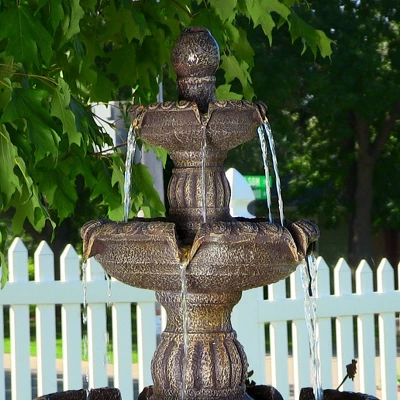 Sunnydaze Decor Sunnydaze 49"H Electric Fiberglass And Resin 4-Tier Mediterranean Outdoor Water Fountain 9 Sunnydaze Decor Sunnydaze 49"H Electric Fiberglass And Resin 4-Tier Mediterranean Outdoor Water Fountain - Image 7