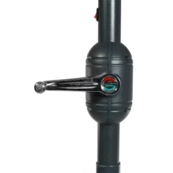 Sunnydaze Decor Sunnydaze Outdoor Solar Patio Umbrella With Polyester Canopy, LED Lights And Push Button Tilt And Crank