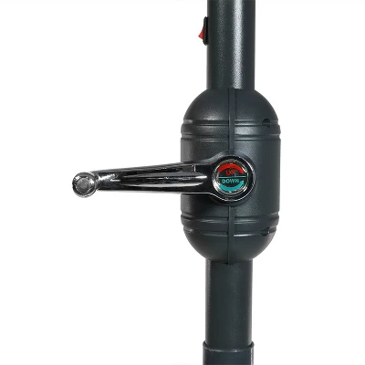 Sunnydaze Decor Sunnydaze Outdoor Solar Patio Umbrella With Polyester Canopy, LED Lights And Push Button Tilt And Crank 3 Sunnydaze Decor Sunnydaze Outdoor Solar Patio Umbrella With Polyester Canopy, LED Lights And Push Button Tilt And Crank