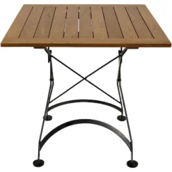 Sunnydaze Decor Sunnydaze Indoor/Outdoor Chestnut Wood Portable Folding Square Patio Bistro Table - 31" - Brown -Furniture GUEST cfe8360b 470b 4413 b08d 4ac55f1c8799
