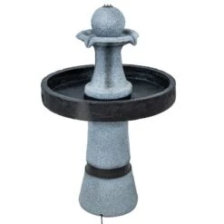Sunnydaze Decor Sunnydaze 29.5" H Contemporary 2-Tone Outdoor Water Fountain With Light -Furniture GUEST d1186daa 395c 48b2 a5a7 44f5d24c723d