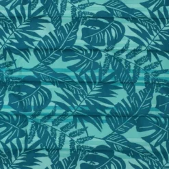 Sunnydaze Decor Sunnydaze Outdoor Weather-Resistant Polyester Quilted Hammock Cushion Pad And Hammock Pillow With Ties - Cool Blue Tropics -Furniture GUEST d1c8da61 5a1d 4828 9106 52443499d9ef