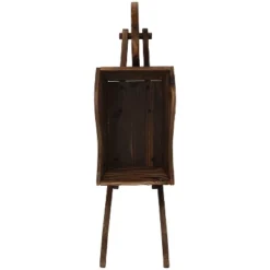 Sunnydaze Decor Sunnydaze Wooden Decorative Wheelbarrow Planter For Patio, Lawn And Garden - 35" L X 10" W X 11" - Brown -Furniture GUEST d1ca2e0c c7bb 4c74 b369 84a6a8dc30c3