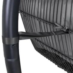 Sunnydaze Decor Sunnydaze Outdoor Andrei Double Egg Chair With Steel Stand And Polyester Cushion - Dark Gray - 74" -Furniture GUEST d2486a6e 7da5 48b0 a2ee 1b630eaa6060