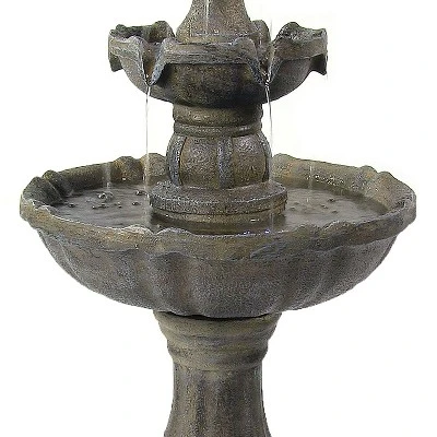 Sunnydaze Decor Sunnydaze Outdoor Backyard Polyresin Solar Powered 2-Tier Pineapple Top Water Fountain Feature - 33" 5 Sunnydaze Decor Sunnydaze Outdoor Backyard Polyresin Solar Powered 2-Tier Pineapple Top Water Fountain Feature - 33" - Image 3