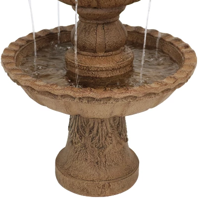 Sunnydaze Decor Sunnydaze 52"H Electric Fiberglass And Resin 4-Tier Pineapple Top Outdoor Water Fountain 6 Sunnydaze Decor Sunnydaze 52"H Electric Fiberglass And Resin 4-Tier Pineapple Top Outdoor Water Fountain - Image 4
