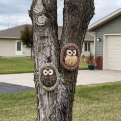 Sunnydaze Decor Sunnydaze Outdoor Polyresin Winifred And Wesley The Wise Old Owls Tree Hugger Tree Trunk Garden Sculpture Decoration - 9" - 2pc -Furniture GUEST d3ae6efa faa9 43f0 af25 8e8276834048