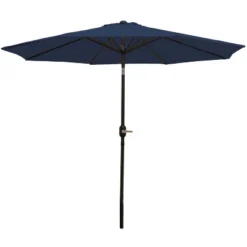 Sunnydaze Decor Sunnydaze Outdoor Aluminum Patio Table Umbrella With Polyester Canopy And Push Button Tilt And Crank - 9' -Furniture GUEST d4050324 65b6 4e2b a152 aed0a0316e41