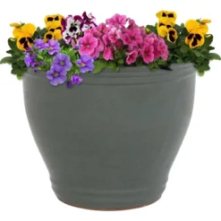 Sunnydaze Decor Sunnydaze Studio Outdoor/Indoor UV- And Frost-Resistant Ceramic Flower Pot Planter With Drainage Holes -Furniture GUEST d40954f8 002f 4e72 a45b bc334f32b594