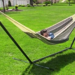 Sunnydaze Decor Sunnydaze Mayan Family Hammock Hand-Woven XXL Thick Cord With Stand - 400 Lb Weight Capacity/15' Stand -Furniture GUEST d4bc1e4f 0458 4caf 8ffa c7d125fcc5f2