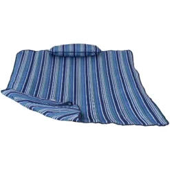 Sunnydaze Decor Sunnydaze Outdoor Weather-Resistant Polyester Quilted Hammock Cushion Pad And Hammock Pillow With Ties - Breakwater Stripe -Furniture GUEST d4ef2bda c1f1 4ded 9b7e bcfb24e79183
