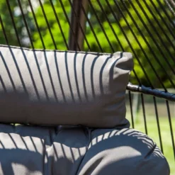 Sunnydaze Decor Sunnydaze Outdoor Andrei Double Egg Chair With Steel Stand And Polyester Cushion - Dark Gray - 74" -Furniture GUEST d5537f38 8b39 4e38 a4ac 2e5cb45df921