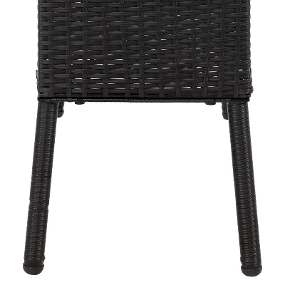 Sunnydaze Decor Sunnydaze 3-Section Wicker Raised Planter Bed For Indoor Or Outdoor Use - Black 7 Sunnydaze Decor Sunnydaze 3-Section Wicker Raised Planter Bed For Indoor Or Outdoor Use - Black - Image 5