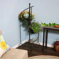 Sunnydaze Decor Sunnydaze Indoor/Outdoor Iron Metal 4-Tiered Potted Flower Plant Stand With Spiral Staircase Design - 56" - Black - 2pk 12 Sunnydaze Decor Sunnydaze Indoor/Outdoor Iron Metal 4-Tiered Potted Flower Plant Stand With Spiral Staircase Design - 56" - Black - 2pk -Furniture GUEST d7f0ba0e d414 4a43 bd30 0a3ae5744bf5