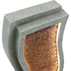 Sunnydaze Decor Sunnydaze 31"H Electric Resin Contemporary Curves Outdoor Water Fountain With LED Lights 12 Sunnydaze Decor Sunnydaze 31"H Electric Resin Contemporary Curves Outdoor Water Fountain With LED Lights -Furniture GUEST d8d1a7d2 7efb 41ec a41b c817fa6621ed